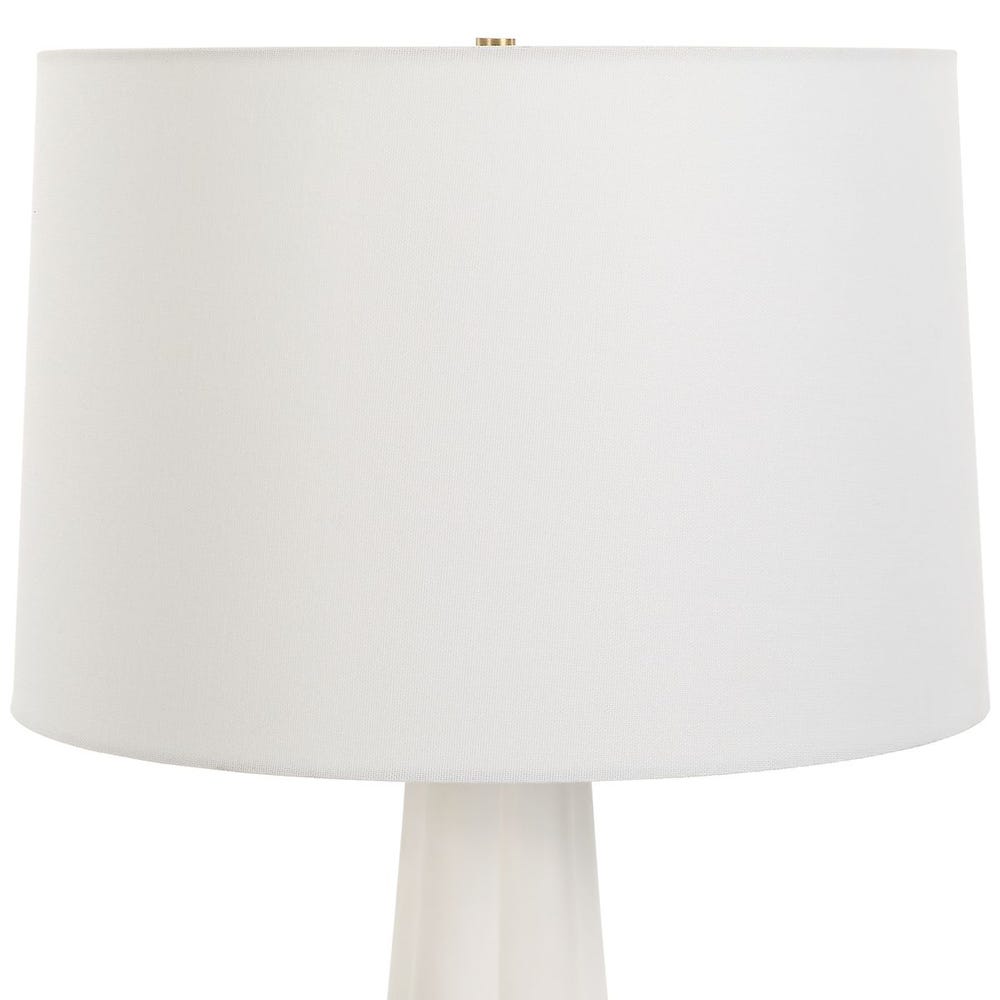 Satin ceramic table lamp