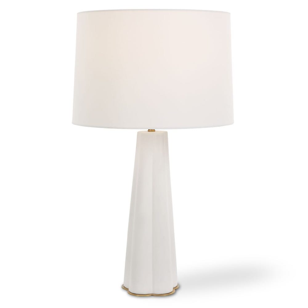 Satin ceramic table lamp