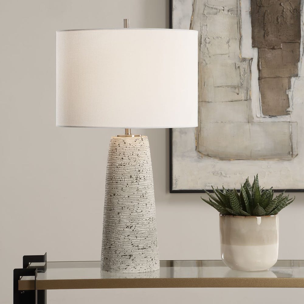 Tapered ceramic table lamp