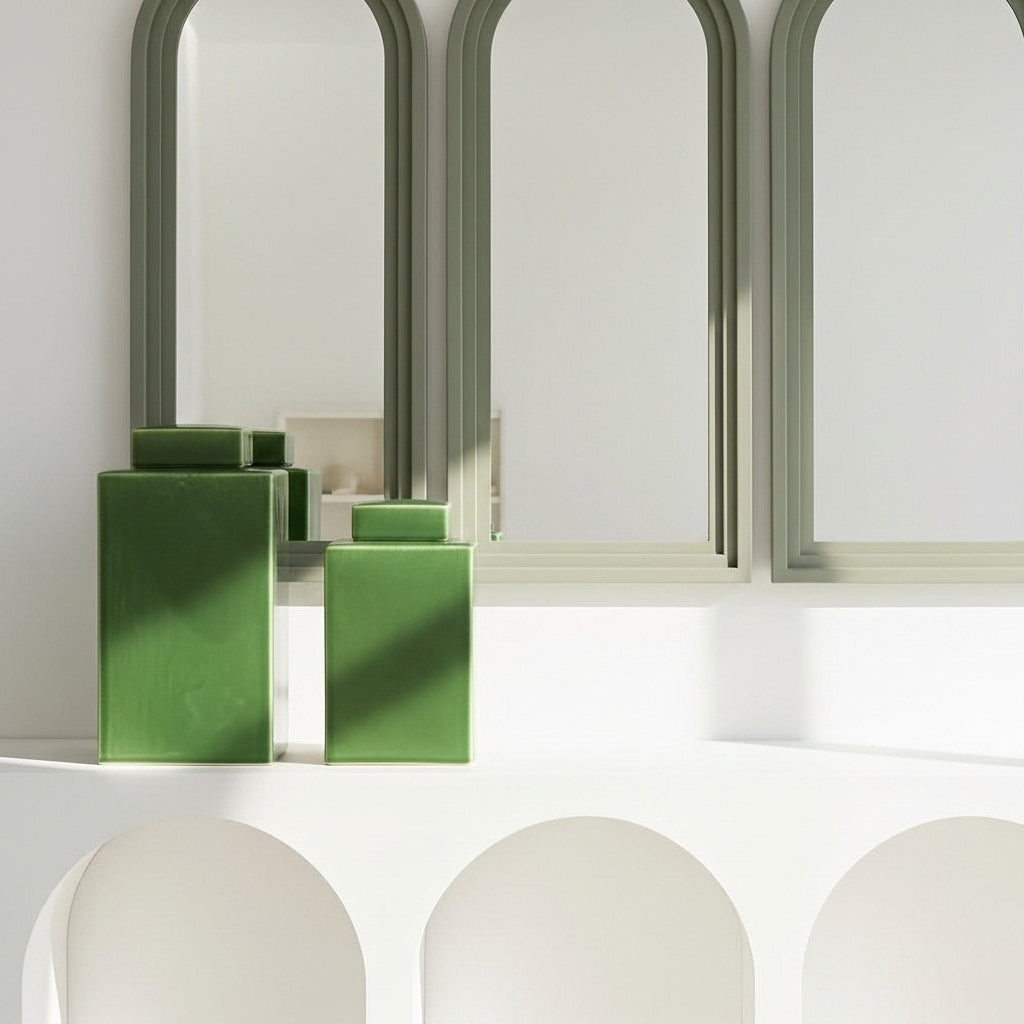 Emerald Porcelain Jar Set