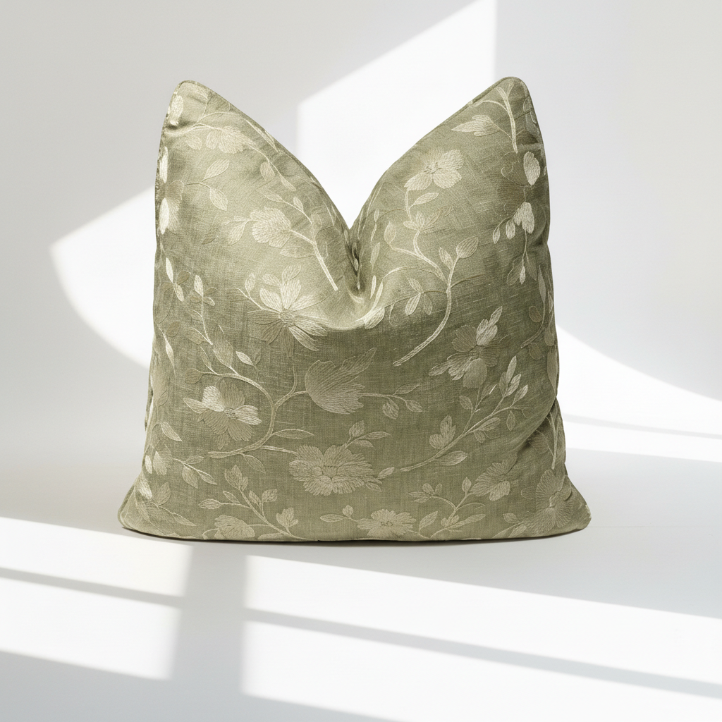 Floral Green Pillow