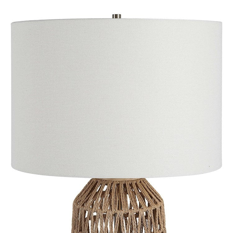 Natural Oak Wood Rope Table Lamp
