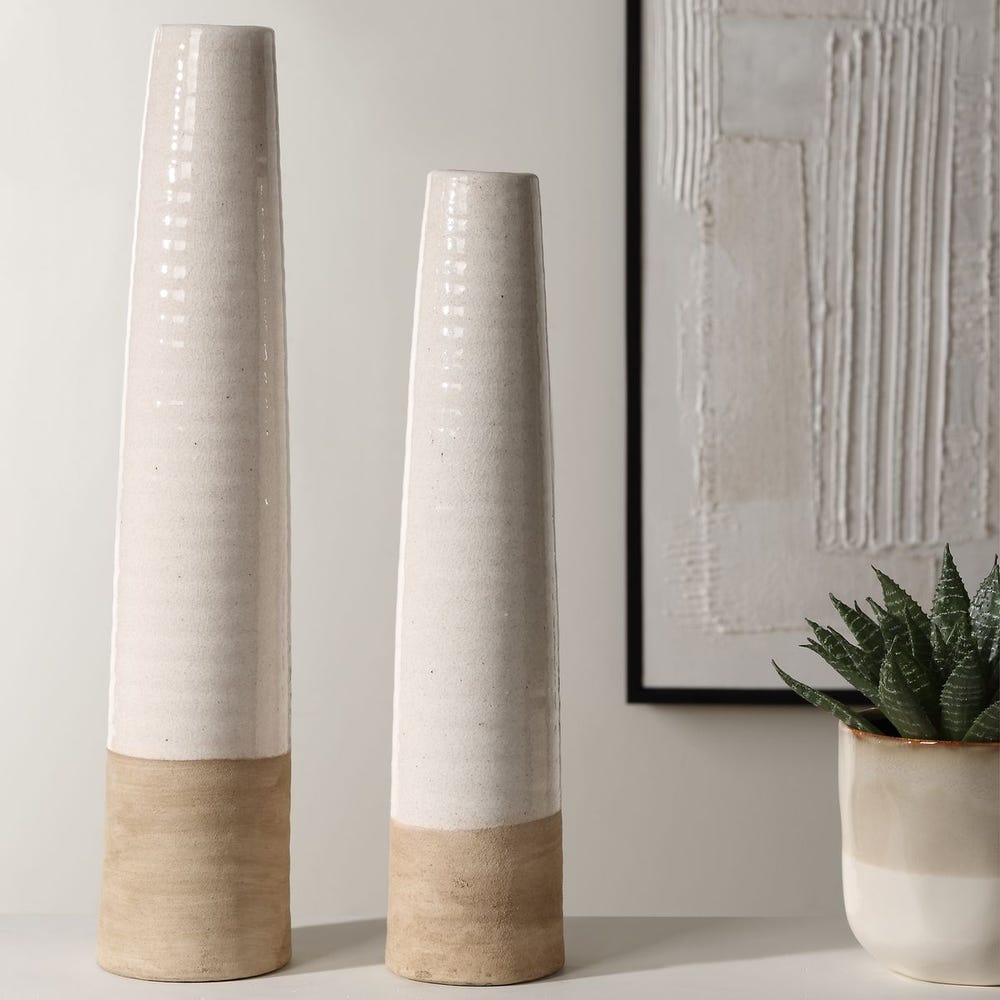 Ivory Sands Vases Set of 2