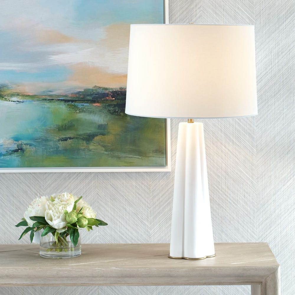 Satin ceramic table lamp