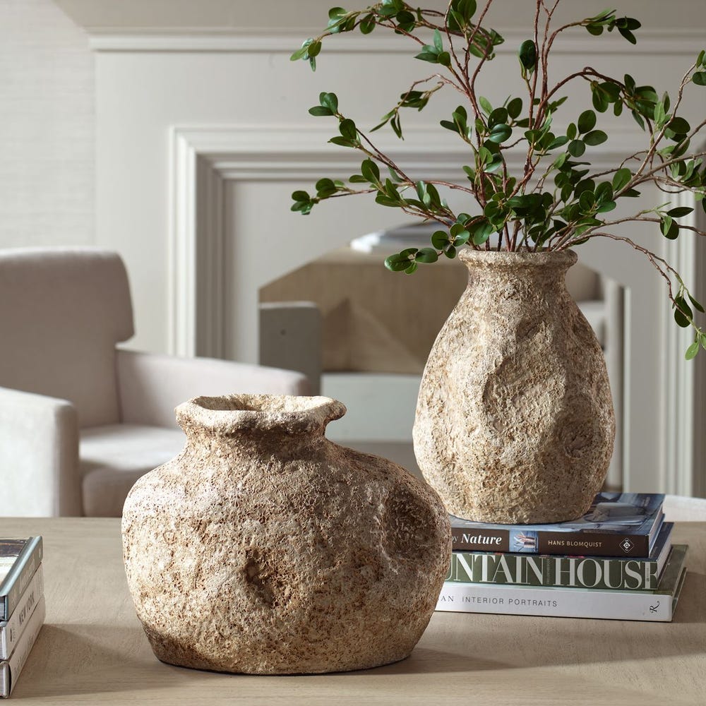 Ancient Echos Indoor-Outdoor Vases Set of 2