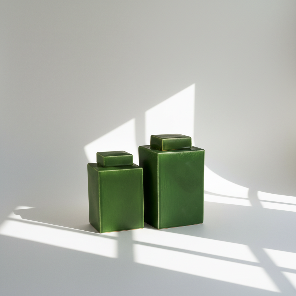Emerald Porcelain Jar Set