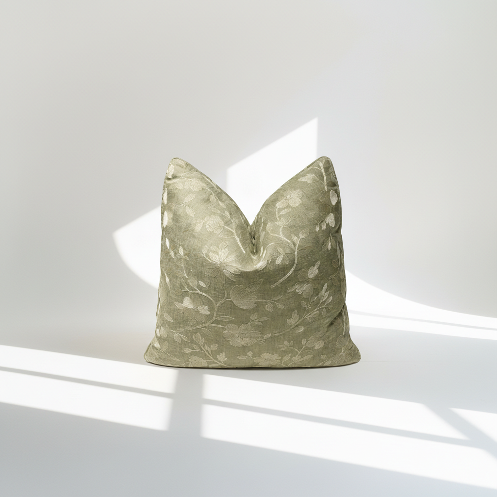 Floral Green Pillow
