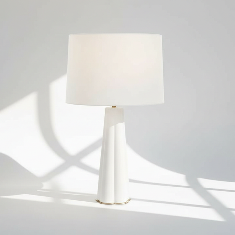 Satin ceramic table lamp