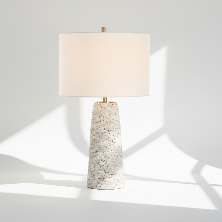 Tapered ceramic table lamp